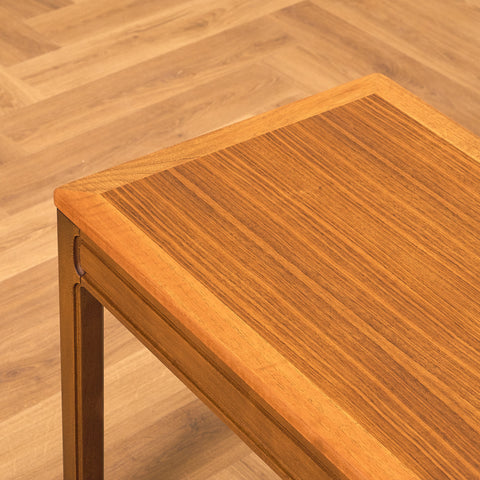 Swedish side table in walnut & beech by AB Westbergs
