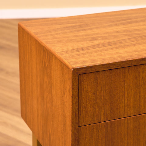 Swedish small chest of drawers in teak and beech