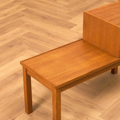 Swedish side table/Hall bench in teak