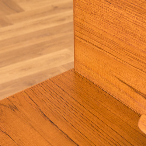 Swedish dressing table / Writing desk in teak and beech by AB Nybrofabriken, Fröseke
