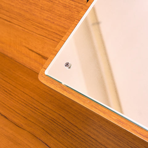 Swedish dressing table / Writing desk in teak and beech by AB Nybrofabriken, Fröseke