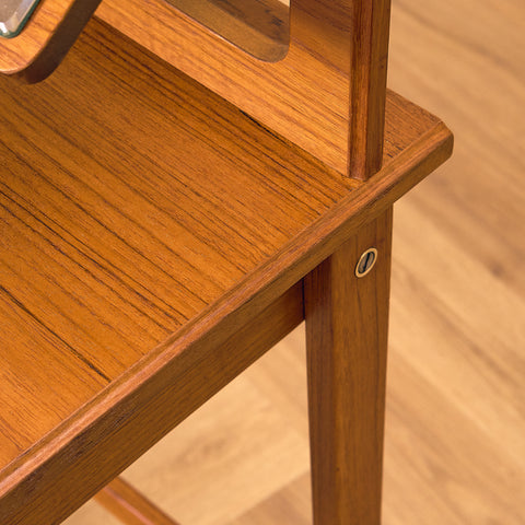Swedish dressing table / Writing desk in teak and beech by AB Nybrofabriken, Fröseke