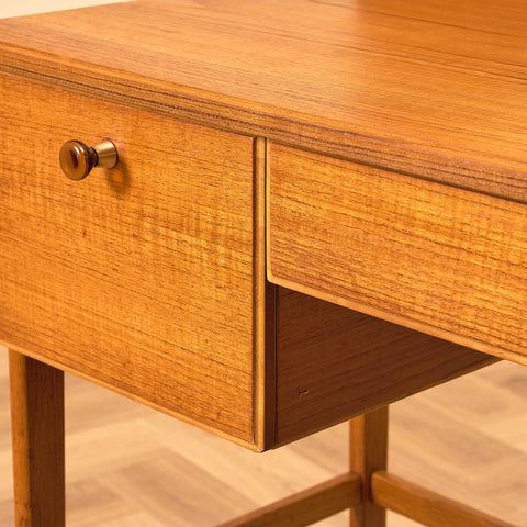 Swedish dressing table / Writing desk in teak and beech by AB Nybrofabriken, Fröseke