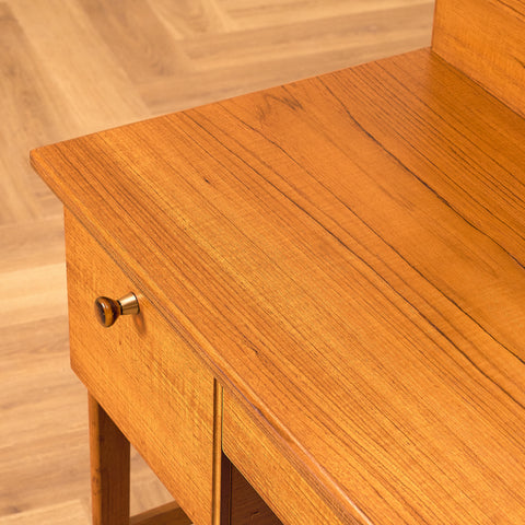 Swedish dressing table / Writing desk in teak and beech by AB Nybrofabriken, Fröseke
