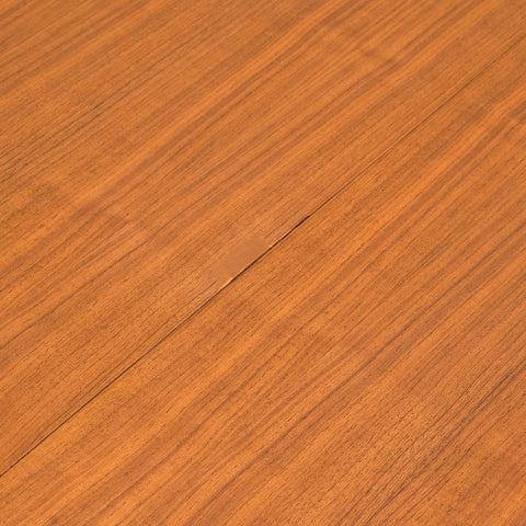 Swedish round dining table in teak and beech