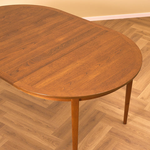 Swedish round dining table in teak