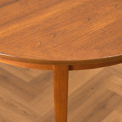 Swedish round dining table in teak