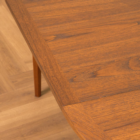 Swedish round dining table in teak