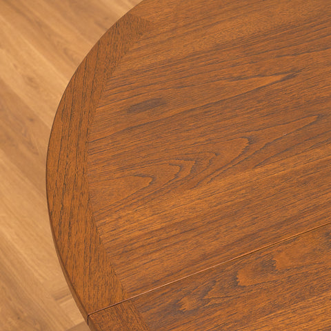 Swedish round dining table in teak