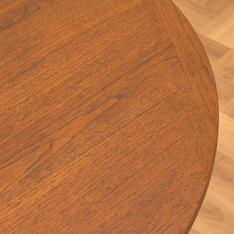 Swedish round dining table in teak