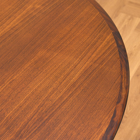 Danish round dining table in Santos rosewood