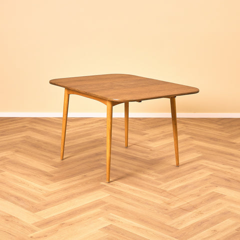 Swedish dining table in teak and beech