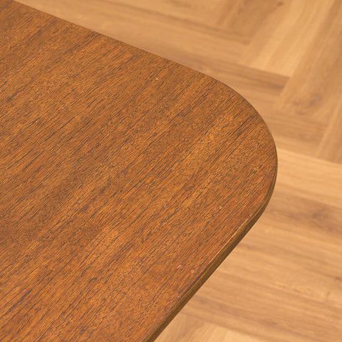 Swedish dining table in teak and beech