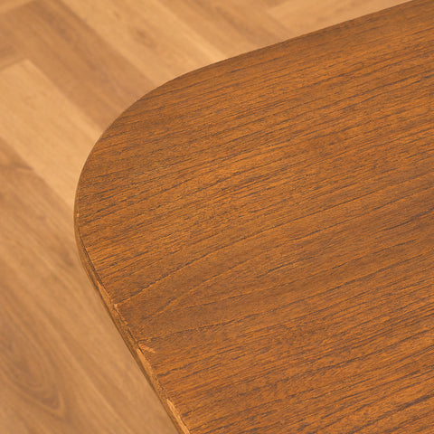 Swedish dining table in teak and beech