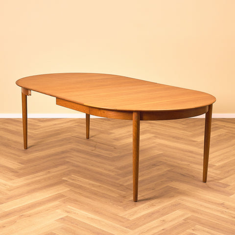 Danish round dining table in teak