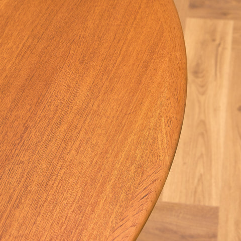 Danish round dining table in teak