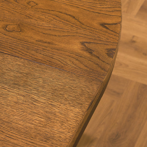Danish round dining table in oak by Farstrup