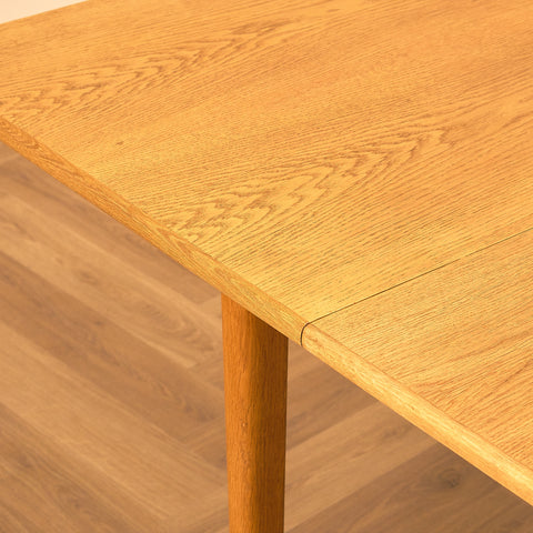 Swedish rectangular dining table in oak, model 'Calmare nyckel' by Carl Malmsten