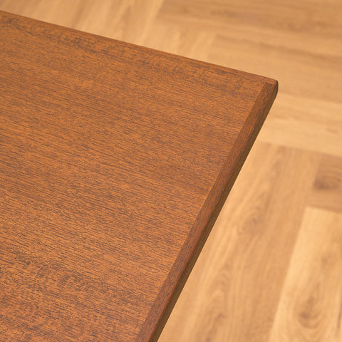 Danish dining table in teak and walnut
