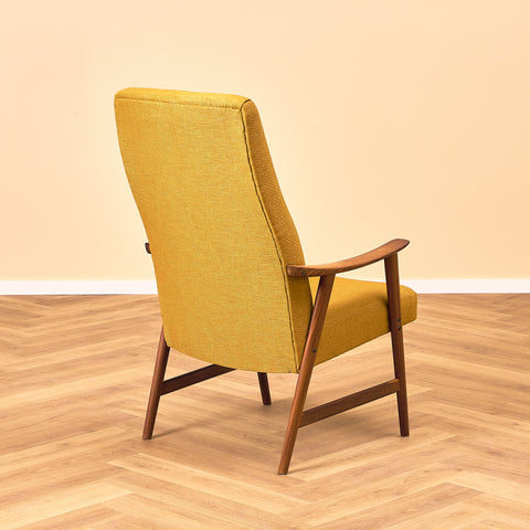 Norwegian armchair in solid walnut, model 500 by Braathen & Brattrud for Dokka Möbler