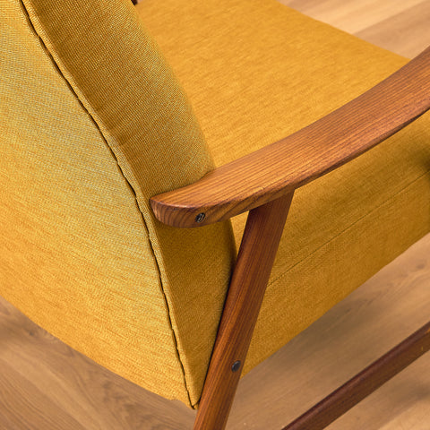 Norwegian armchair in solid walnut, model 500 by Braathen & Brattrud for Dokka Möbler