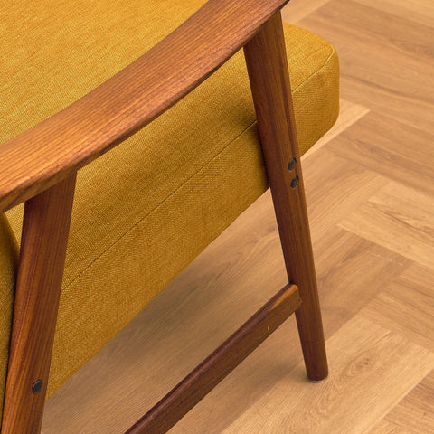 Norwegian armchair in solid walnut, model 500 by Braathen & Brattrud for Dokka Möbler