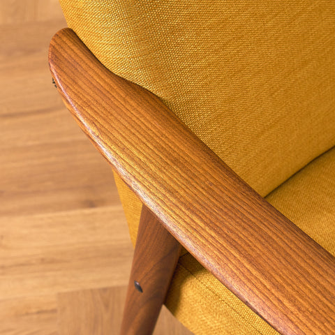Norwegian armchair in solid walnut, model 500 by Braathen & Brattrud for Dokka Möbler