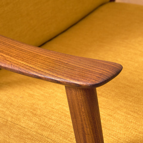 Norwegian armchair in solid walnut, model 500 by Braathen & Brattrud for Dokka Möbler