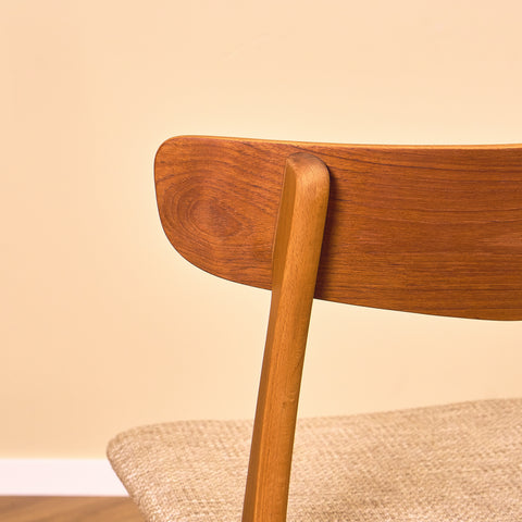 Danish dining chairs in teak & beech by Findahl Møbelfabrik, model 'Møsbol'