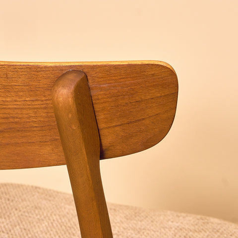 Danish dining chairs in teak & beech by Findahl Møbelfabrik, model 'Møsbol'