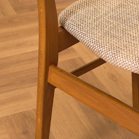Danish dining chairs in teak & beech by Findahl Møbelfabrik, model 'Møsbol'