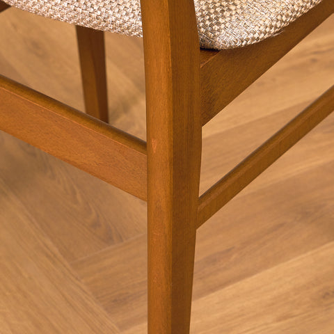 Danish dining chairs in teak & beech by Findahl Møbelfabrik, model 'Møsbol'