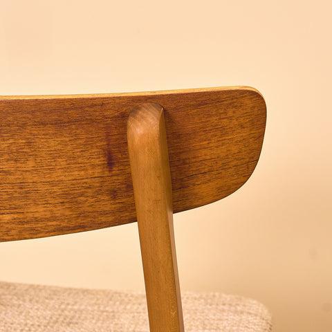 Danish dining chairs in teak & beech by Findahl Møbelfabrik, model 'Møsbol'