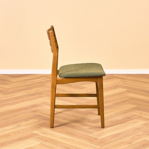 Danish dining chairs in teak & beech by Boltinge Stolefabrik