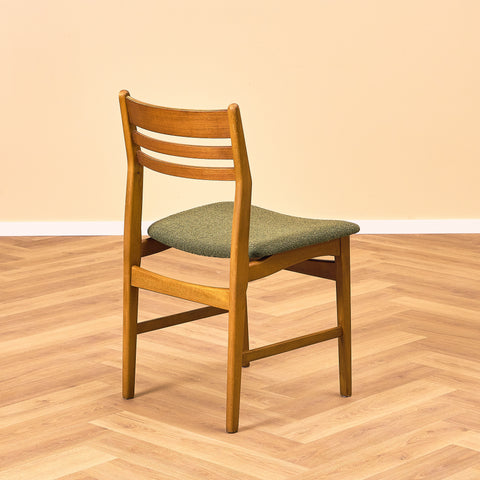 Danish dining chairs in teak & beech by Boltinge Stolefabrik