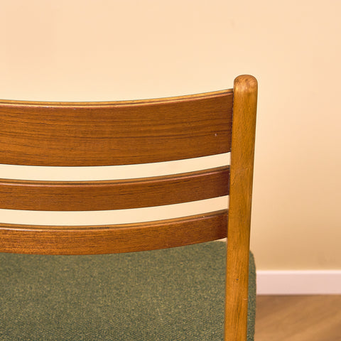 Danish dining chairs in teak & beech by Boltinge Stolefabrik