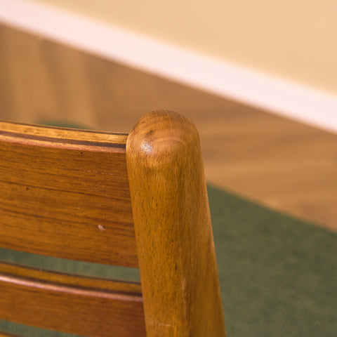 Danish dining chairs in teak & beech by Boltinge Stolefabrik
