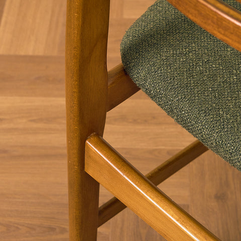 Danish dining chairs in teak & beech by Boltinge Stolefabrik