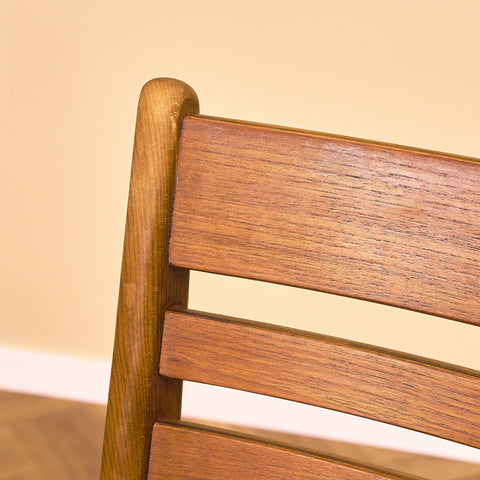 Danish dining chairs in teak & beech by Boltinge Stolefabrik