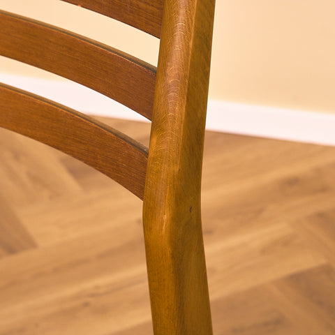Danish dining chairs in teak & beech by Boltinge Stolefabrik