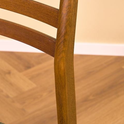 Danish dining chairs in teak & beech by Boltinge Stolefabrik