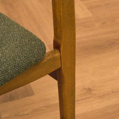 Danish dining chairs in teak & beech by Boltinge Stolefabrik