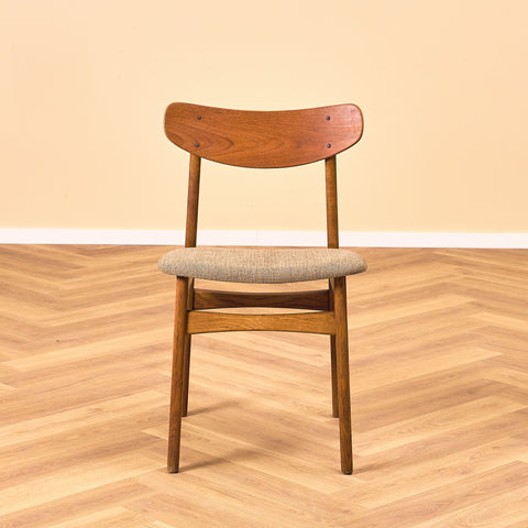 Danish dining chairs in teak & oak by Farstrup