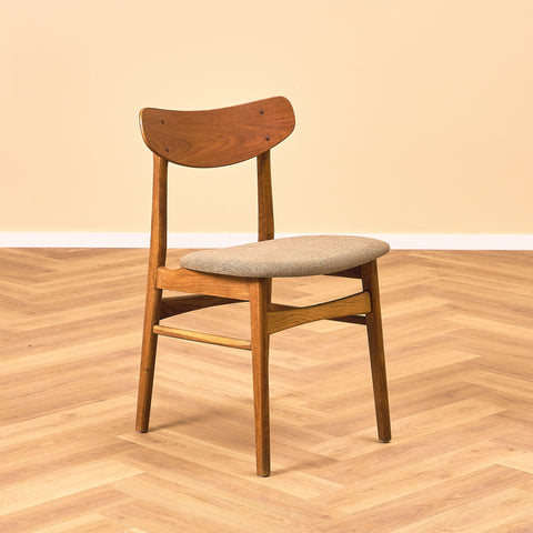 Danish dining chairs in teak & oak by Farstrup