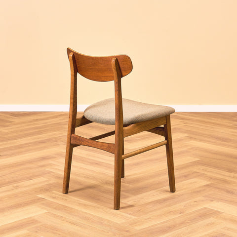 Danish dining chairs in teak & oak by Farstrup