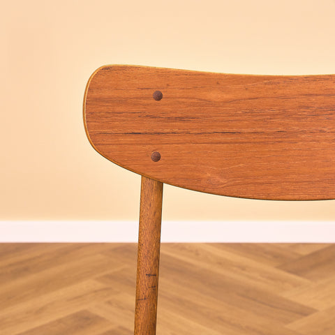 Danish dining chairs in teak & oak by Farstrup