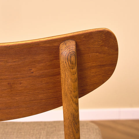 Danish dining chairs in teak & oak by Farstrup