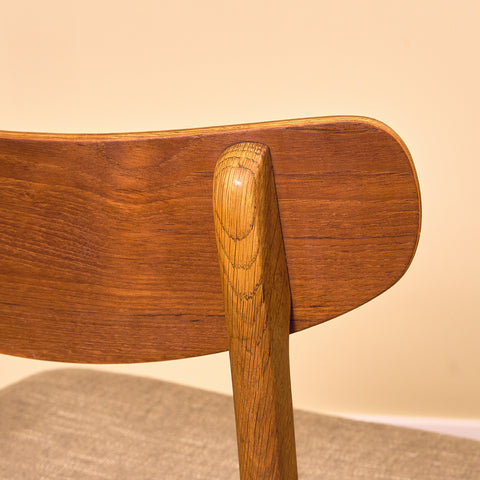 Danish dining chairs in teak & oak by Farstrup