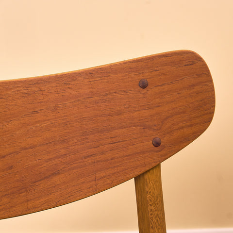 Danish dining chairs in teak & oak by Farstrup