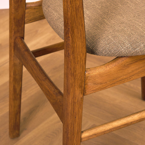 Danish dining chairs in teak & oak by Farstrup